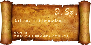 Dallos Szilveszter névjegykártya