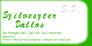 szilveszter dallos business card